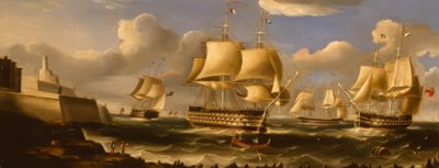 H.M.S.Queen in Valetta von Richard B. Spencer