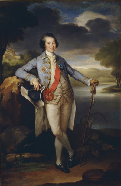 Porträt von Prinz Alexander Kurakin 1752-1818, um 1780 von Richard Brompton