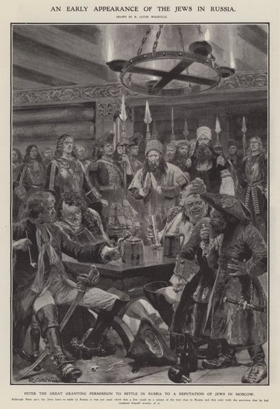Ein frühes Auftreten der Juden in Russland (Lithografie) von Richard Caton II (after) Woodville