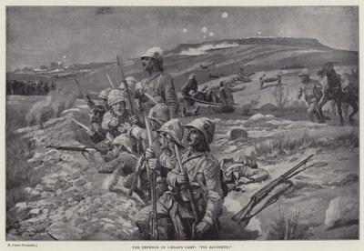Die Verteidigung von Caesars Lager, "Bajonette aufpflanzen!" (Lithografie) von Richard Caton II (after) Woodville
