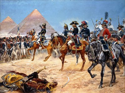 Bonaparte in Ägypten, 21. Juli 1798, 1911 von Richard Caton II Woodville