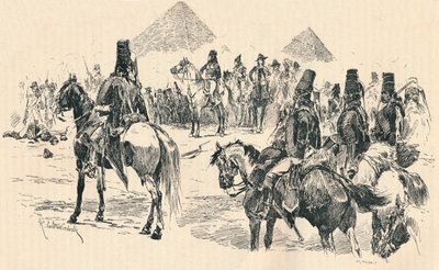 Napoleon Buonaparte in der Schlacht bei den Pyramiden, 1798, 1884 von Richard Caton II Woodville