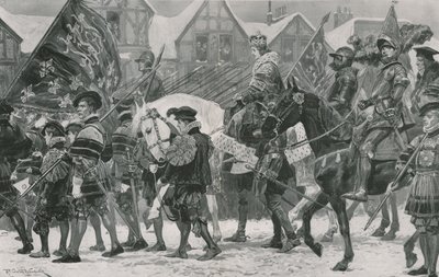 Die Krönungsprozession von Edward VI. durch London von Richard Caton Woodville