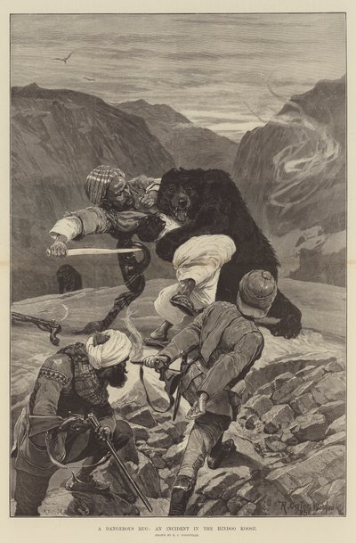 Eine gefährliche Umarmung, ein Vorfall im Hindukusch von Richard Caton Woodville junior