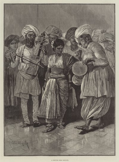 Ein Nautch-Mädchen tanzt von Richard Caton Woodville junior