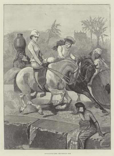 Anglo-Indisches Leben, der Morgenritt von Richard Caton Woodville junior