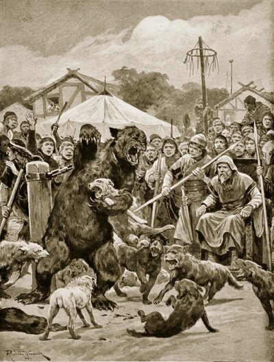 Bärenhetze in sächsischen Zeiten, Illustration aus 