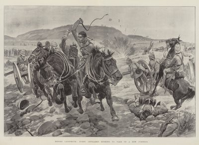 Vor Ladysmith, Artillerie eilt, um eine neue Position einzunehmen von Richard Caton Woodville junior