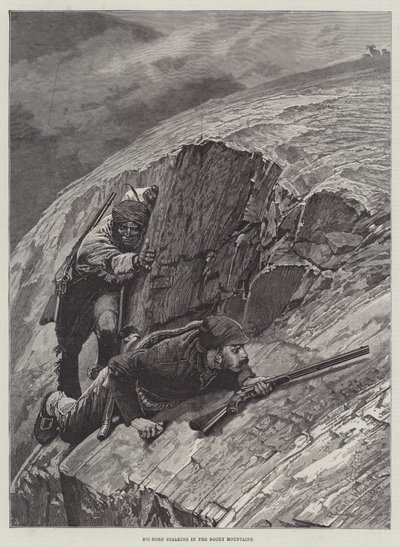 Big Horn Pirsch in den Rocky Mountains von Richard Caton Woodville junior