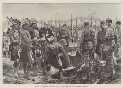 Beerdigung von General Wauchope, dem gefallenen Anführer der Highland Brigade von Richard Caton Woodville junior