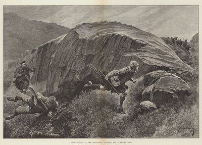 Hirschjagd in den Highlands, auf der Jagd nach einem zweiten Schuss von Richard Caton Woodville junior