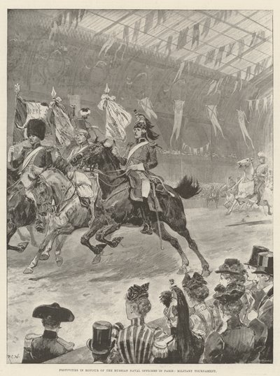 Feierlichkeiten zu Ehren der russischen Marineoffiziere in Paris, Militärturnier von Richard Caton Woodville junior