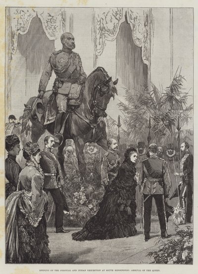Eröffnung der Kolonial- und Indien-Ausstellung in South Kensington, Ankunft der Königin von Richard Caton Woodville junior
