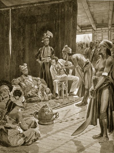 Sir James Brooke in Borneo, 1842, Illustration aus 