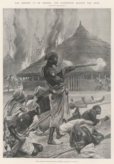 Die Erschließung Nigerias, die Expedition gegen die Aros von Richard Caton Woodville junior