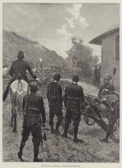 Der Aufstand in Albanien, ein türkischer Grenzposten von Richard Caton Woodville junior