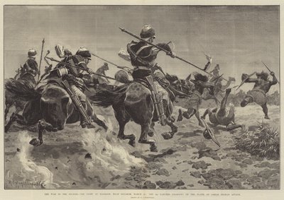 Der Krieg im Sudan, der Kampf bei Hasheen, nahe Souakim, 20. März, die 5. Lanzenreiter greifen die Flanke von Osman Dignas Angriff an von Richard Caton Woodville junior