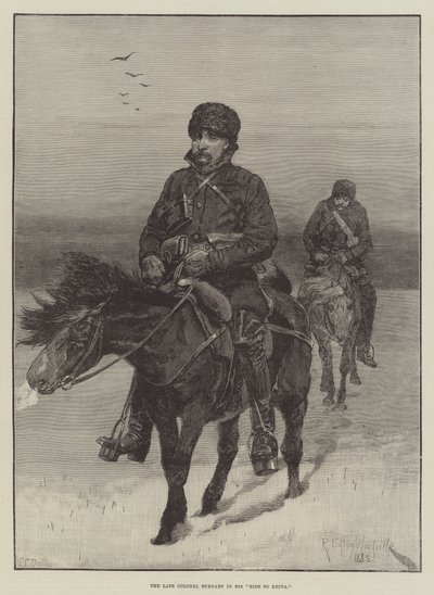 Der verstorbene Colonel Burnaby auf seinem Ritt nach Khiva von Richard Caton Woodville junior