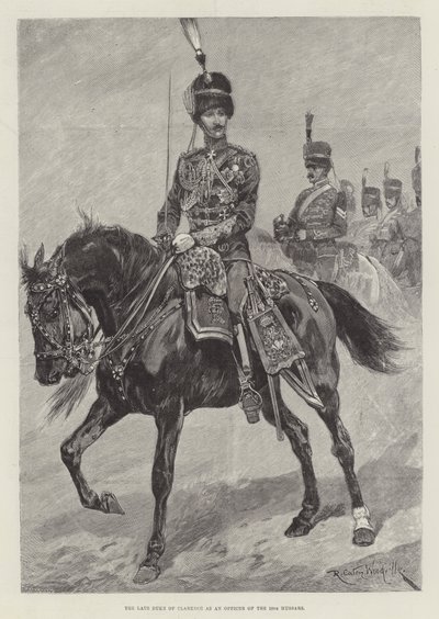Der verstorbene Herzog von Clarence als Offizier der 10. Husaren von Richard Caton Woodville junior