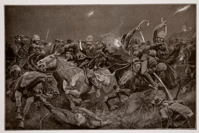 Der nächtliche Angriff der 19. Husaren bei Lydenberg am 7. November 1900 von Richard Caton Woodville junior
