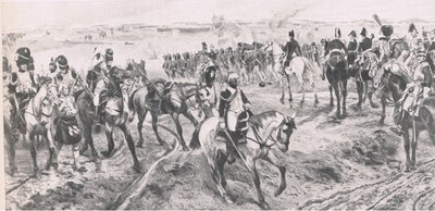 Waterloo, 18. Juni 1815: Die Alte Garde, Illustration aus British Battles on Land and Sea, 1915 von Richard Caton Woodville junior