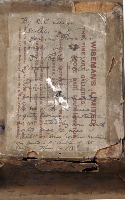 Rückseite einer Büste eines Mädchens, um 1850 von Richard Cockle Lucas