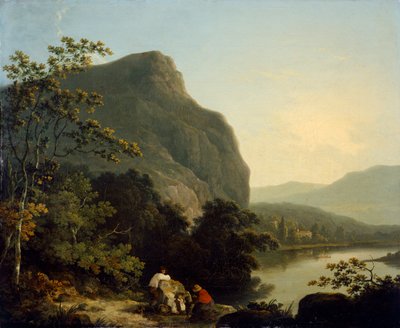 Klassische Landschaft mit einem See, 1788 von Richard Corbould