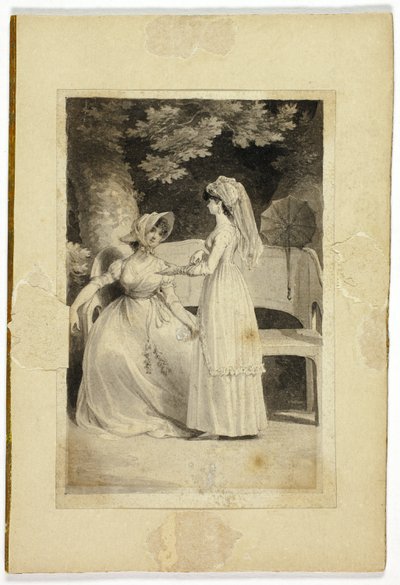 Zwei Frauen in einem Garten von Richard Corbould