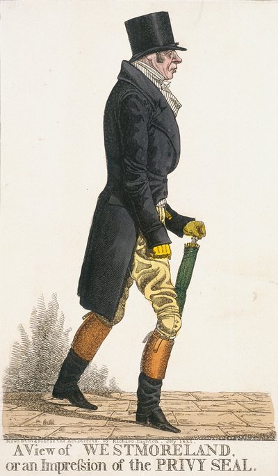 Ein Blick auf Westmoreland, oder ein Eindruck des Geheimen Siegels, 1821 von Richard Dighton