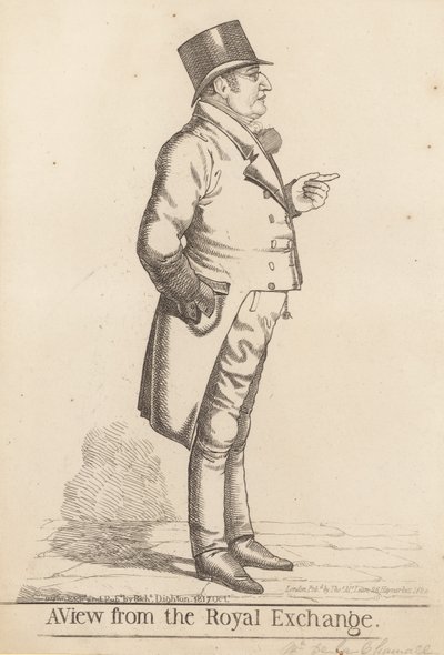 Lee La Chamette; Ansicht von der Royal Exchange, 1817 von Richard Dighton