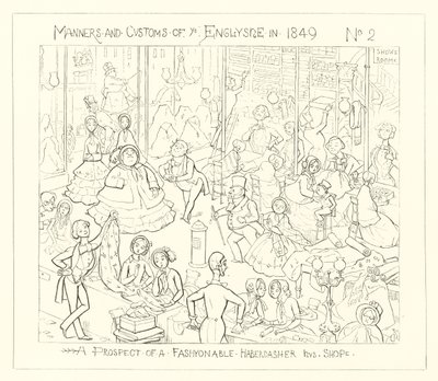1849, Eine Aussicht auf ein modisches Kurzwarenladen von Richard Doyle