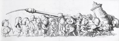 Deutsche Besucher der Großen Ausstellung, 1851 von Richard Doyle