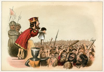 König Edward I. stellt seinen Sohn als Prinz von Wales vor von Richard Doyle