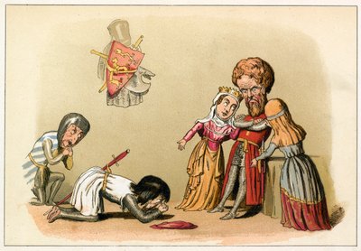 König Johann unterwirft sich seinem Bruder König Richard von Richard Doyle