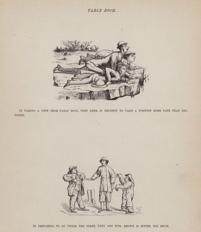 Seite aus The American Tour of Messrs Brown, Jones and Robinson (Stich) von Richard Doyle