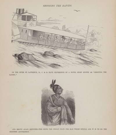 Seite aus The American Tour of Messrs Brown, Jones and Robinson (Gravur) von Richard Doyle