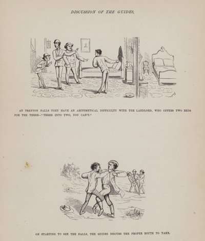 Seite aus The American Tour of Messrs Brown, Jones and Robinson (Gravur) von Richard Doyle