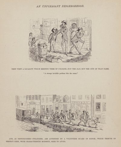 Seite aus The American Tour of Messrs Brown, Jones and Robinson (Gravur) von Richard Doyle