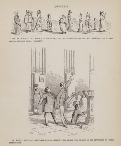 Seite aus Die amerikanische Tour von Herrn Brown, Jones und Robinson von Richard Doyle