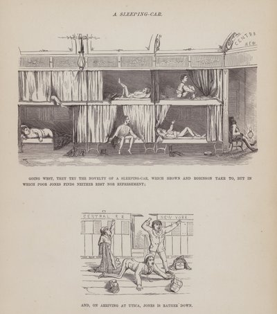 Seite aus Die amerikanische Tour von Herrn Brown, Jones und Robinson von Richard Doyle