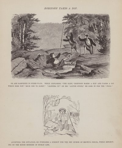 Seite aus Die amerikanische Tour von Herrn Brown, Jones und Robinson von Richard Doyle