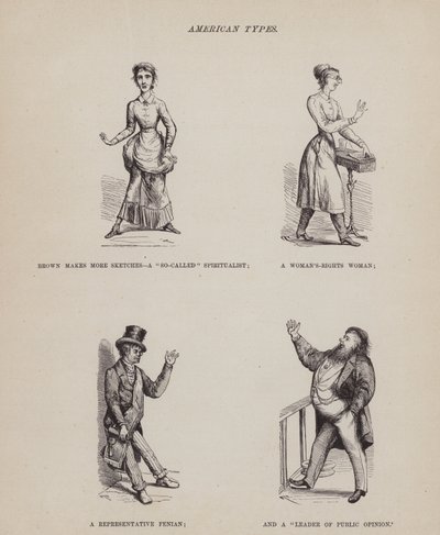 Seite aus Die amerikanische Tour von Herrn Brown, Jones und Robinson (Gravur) von Richard Doyle