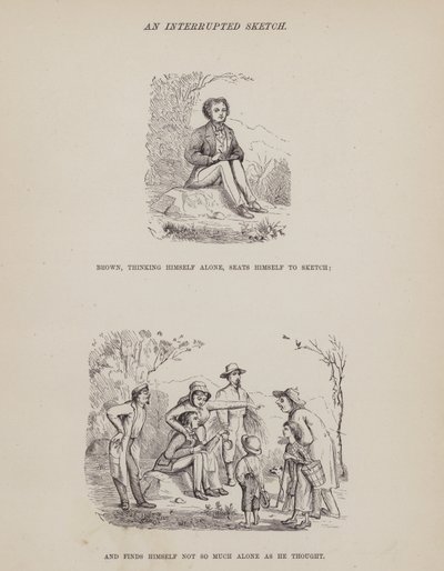 Seite aus Die amerikanische Tour von Herrn Brown, Jones und Robinson (Gravur) von Richard Doyle