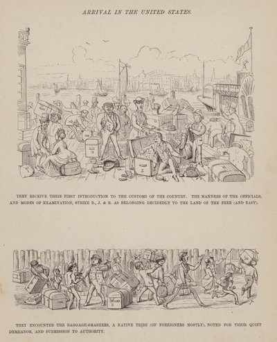 Seite aus Die amerikanische Tour von Herrn Brown, Jones und Robinson (Gravur) von Richard Doyle