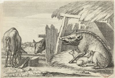 Zwijnen bij een hok von Richard Gaywood