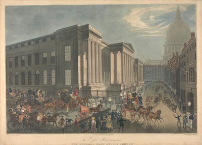 Die königliche Post startet vom General Post Office, London von Richard Gilson Reeve