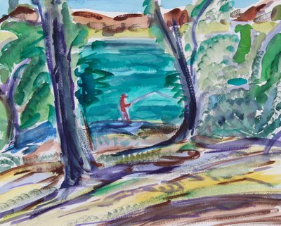 Angeln am Lake Herman, 2021 von Richard H. Fox