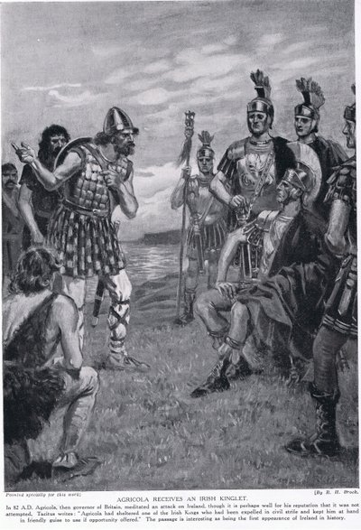Agricola empfängt einen irischen König, Illustration aus 