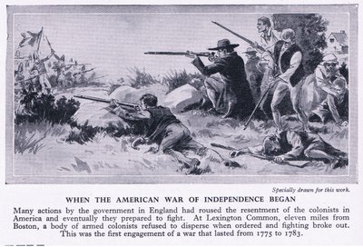 Als der Amerikanische Unabhängigkeitskrieg begann 1775 n. Chr., ca. 1950 von Richard Henry Brock