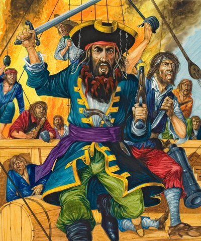Blackbeard (ca. 1680-1718) von Richard Hook